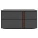 Renzo Dark Gray 2 Drawer Nightstand Set of 2