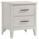 Andover White 2 Drawer Nightstand with USB Charging