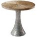 Echoes Light Echo Oak and Gray Round Side Table