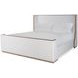 Monterey Hawthorne Light and Cream Performance Fabric King Upholstered Panel Bed