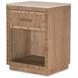 Monterey Hawthorne Light and Beige 1 Drawer Small Travertine Top Nightstand