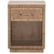Monterey Hawthorne Light and Beige 1 Drawer Small Travertine Top Nightstand