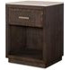 Monterey Hawthorne Dark and Beige 1 Drawer Small Travertine Top Nightstand