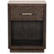 Monterey Hawthorne Dark and Beige 1 Drawer Small Travertine Top Nightstand