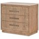 Monterey Hawthorne Light and Beige 3 Drawer Travertine Top Nightstand