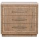 Monterey Hawthorne Light and Beige 3 Drawer Travertine Top Nightstand