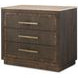 Monterey Hawthorne Dark and Beige 3 Drawer Travertine Top Nightstand
