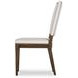 Monterey Hawthorne Dark and Cream Upholstered Side Chair with Nailhead Trim