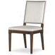 Monterey Hawthorne Dark and Cream Upholstered Side Chair with Nailhead Trim