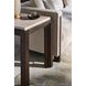 Monterey Hawthorne Dark and Beige Square Travertine Top Lamp Table