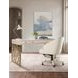 Marlowe Polished Limestone and Gold 56" Writing Desk