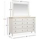 Echo Isles Sea Pearl and Driftwood 8 Drawer Dresser with Rectangular Mirror