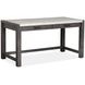 Plum Creek Ravenwood Black and White 60" Marble Top Writing Desk