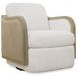 Wilma White Performance Fabric Swivel Chair