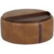 Borano Tobacco Tan and Autumn Chestnut Wheeled Storage Ottoman