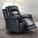 Nikko Black and Gray Glider Recliner