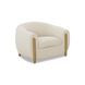 Lina Cream Performance Linen Upholstered Accent Chair