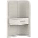Ashlar White Upholstered Panel Bedroom Set with 1 Drawer Nightstand