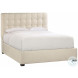 Avery Cream Upholstered King Panel Bed