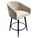 Metal Base Barstools Champagne Performance Fabric Swivel Barrel Bar Stool