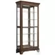 P021768 Brown Sliding Door Curio Cabinet