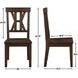 Auburn Dark Brown Slat Back Side Chair Set of 2