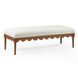 Oodle Cream Performance Fabric Upholstered Accent Bench