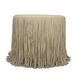 Shag Me Tan Upholstered Swivel Accent Chair