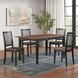 Joplin Walnut and Ebony 62" Extendable Rectangular Dining Table