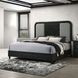 Skyline Onyx and Gray Upholstered Panel Bedroom Set