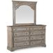 Highland Brown 8 Drawer Dresser and Mirror