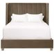 Chandler Caramel and Natural Gray Oak King Upholstered Panel Bed