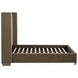 Chandler Caramel and Natural Gray Oak King Upholstered Panel Bed