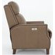 Charlotte Cashmere Taupe Leather Power Recliner with Power Headrest