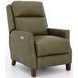 Charlotte Oasis Olive Leather Power Recliner with Power Headrest