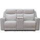 Chester Denisa Soft White Leather 76" Power Reclining Loveseat with Console and USB Charging