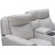 Chester Denisa Soft White Leather 76" Power Reclining Loveseat with Console and USB Charging