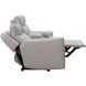 Chester Denisa Soft White Leather 76" Power Reclining Loveseat with Console and USB Charging