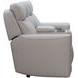 Chester Denisa Soft White Leather 76" Power Reclining Loveseat with Console and USB Charging