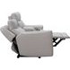 Chester Denisa Soft White Leather 76" Power Reclining Console Loveseat with Power Lumbar and USB Charging