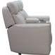 Chester Denisa Soft White Leather 76" Power Reclining Console Loveseat with Power Lumbar and USB Charging