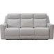 Chester Denisa Soft White Leather 85" Power Reclining Sofa with Power Lumbar and USB Charging