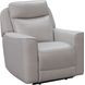 Chester Denisa Soft White Leather Power Recliner with Power Lumbar