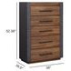 Jensen Tavern Brown and Gray 5 Drawer Chest