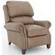 Churchill Cashmere Taupe Leather Push Thru The Arms Recliner