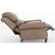 Churchill Cashmere Taupe Leather Push Thru The Arms Recliner