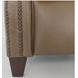 Churchill Cashmere Taupe Leather Push Thru The Arms Recliner
