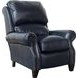 Churchill Shoreham Blue Leather Push Thru The Arms Recliner with Nailhead Trim