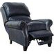 Churchill Shoreham Blue Leather Push Thru The Arms Recliner with Nailhead Trim