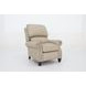 Churchill Cashmere Stone Leather Push Thru The Arms Recliner with Nailhead Trim